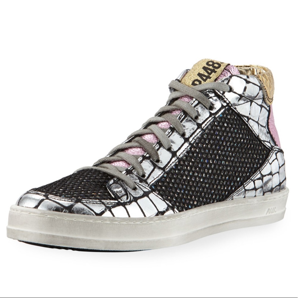 P448 Queen’s glitter mid-top sneaker